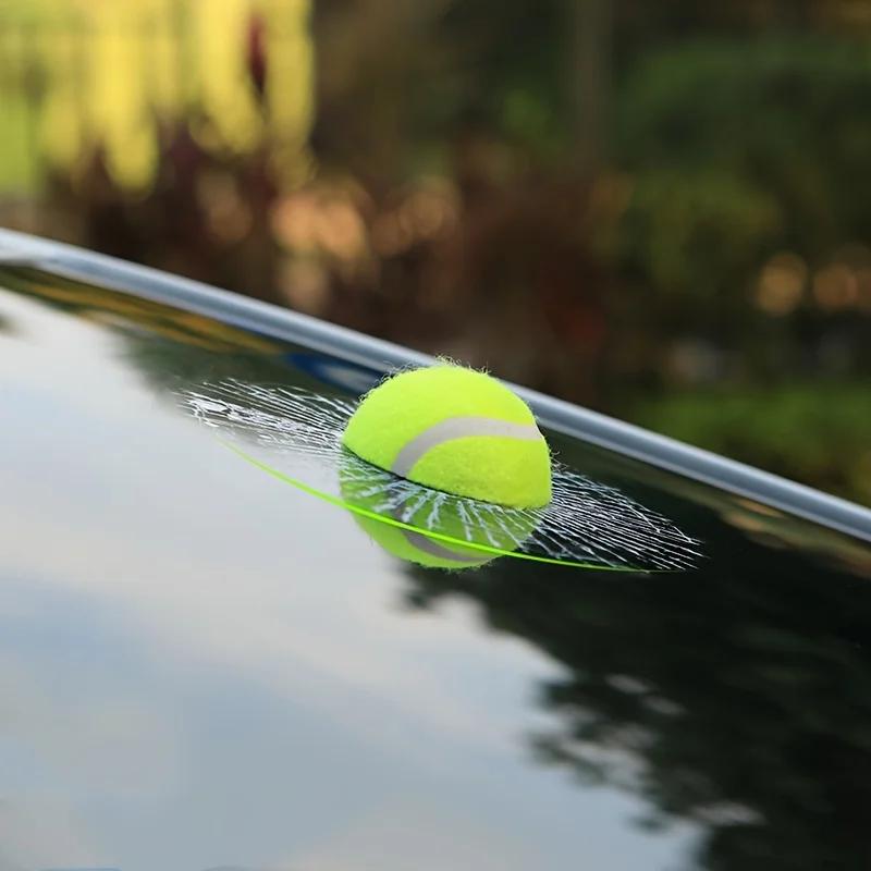 3D Tennis Prank Tricky Broken Glass Sticker Car Window Ball Hits Self Adhesive Funny Car Stickers