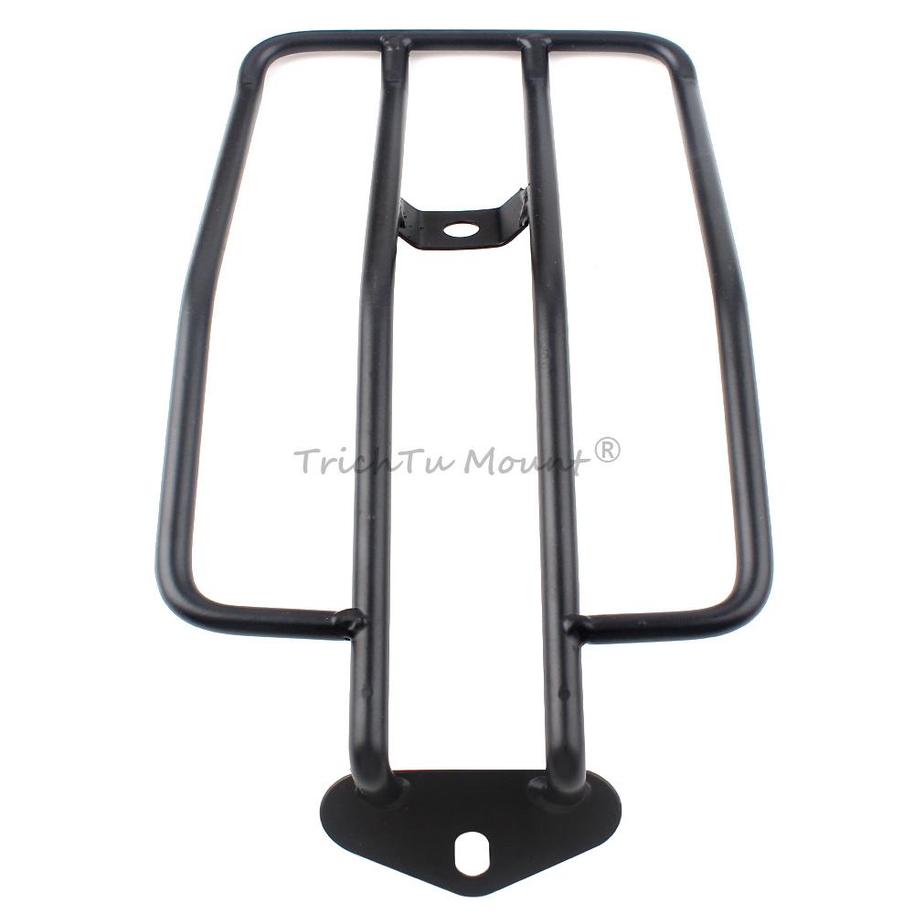 Motorrad Gepäckträger Stahl Schwarz Chrom 1 Stück Passend Für Harley-Davidson Sportster Deluxe - XLH 883 1987-2003