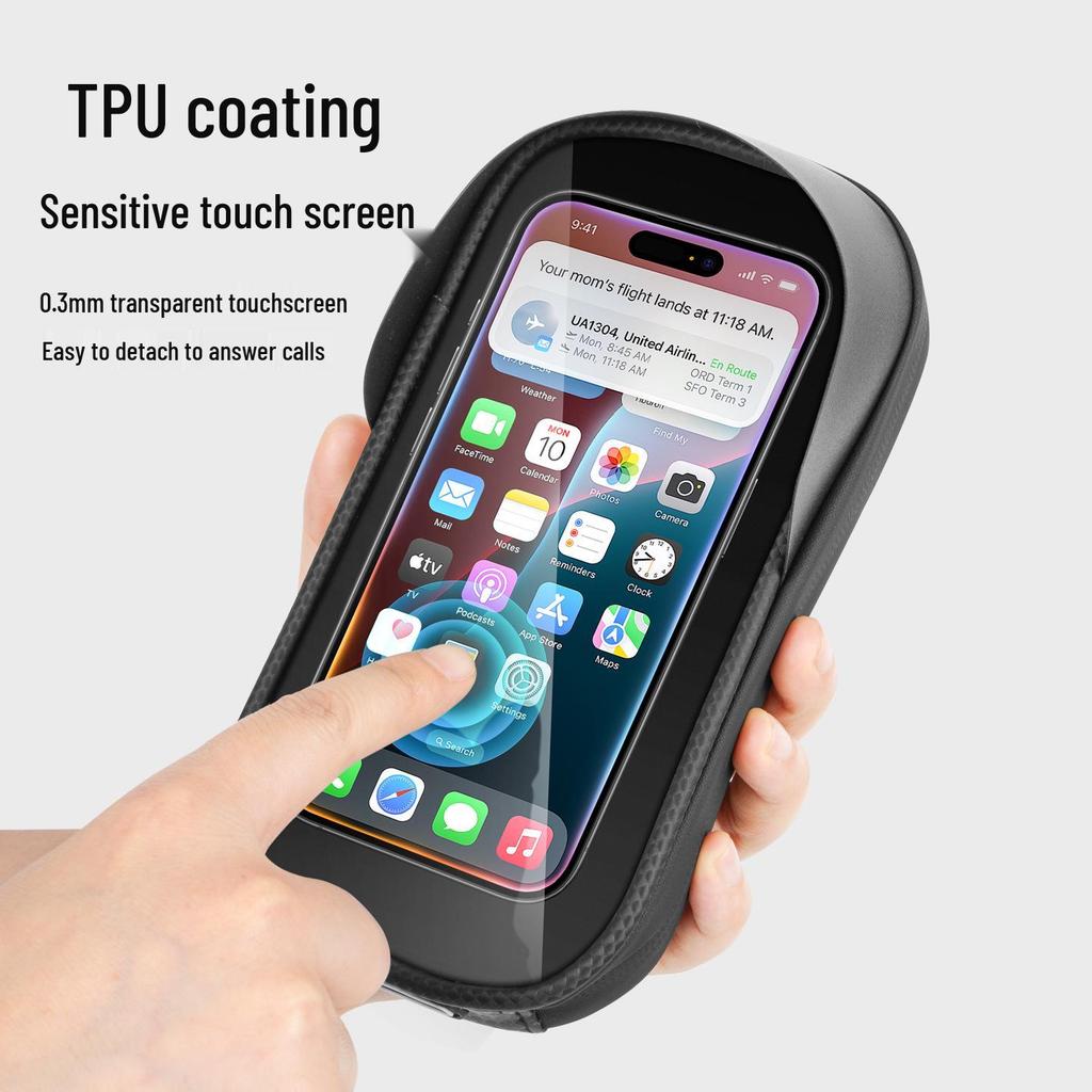 Cross-border Bicycle Front Beam Bag: Hard Shell Top Tube Handlebar Bag with Touch Screen for Phone – Mountain & Road Bike Accessory
