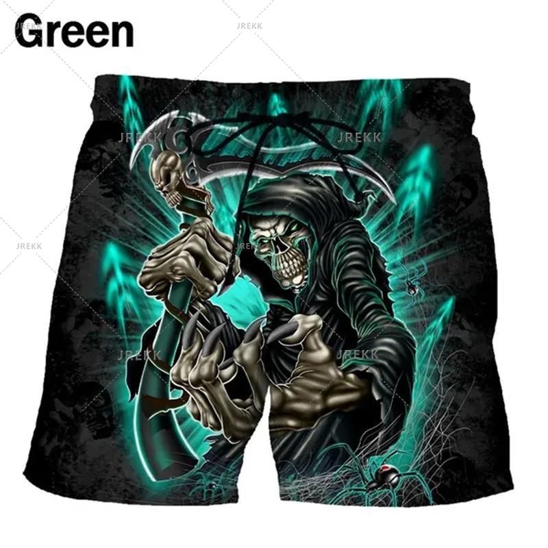 Men's 3D Printed Casual Shorts Summer  Gothic Sports Shorts Skateboarding Short
