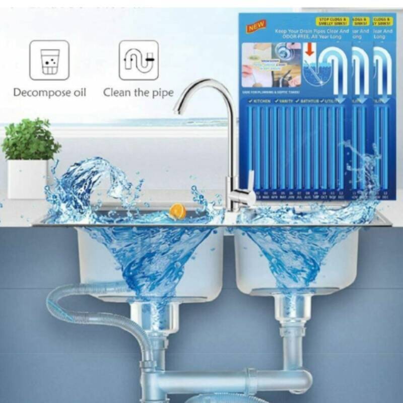 Oem Sani Sticks Drain Cleaner With Powerful Odor Removal For Home Plumbing Maintenance