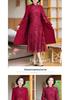 Elegant Midi-Length Two-Piece Cheongsam Dress for Mothers-in-Law - Spring/Autumn Style
