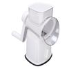 Rotating Cheese Grater with Handle Vegetable Round Cutter Kitchen Food Chopper White 10 Blades
