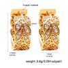 Copper-Plated 18K Gold Rose Leaf Earrings: Luxurious Light Niche Style with Micro-Paved Detailing