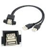 USB 2.0 A Male to Female Cable With Panel Mount Ear For Enhances Stability