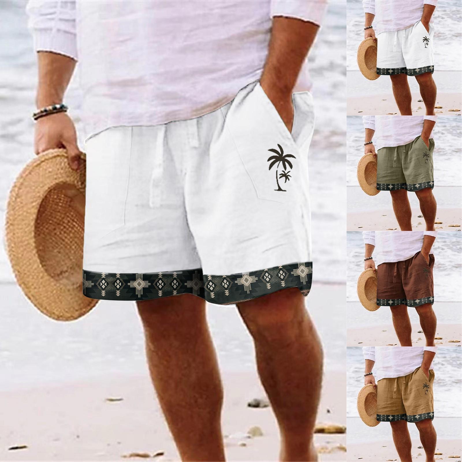 

Мужские хлопковые и льняные однотонные спортивные штаны со шнуровкой, мужские шорты, повседневные брюки L армия зеленый