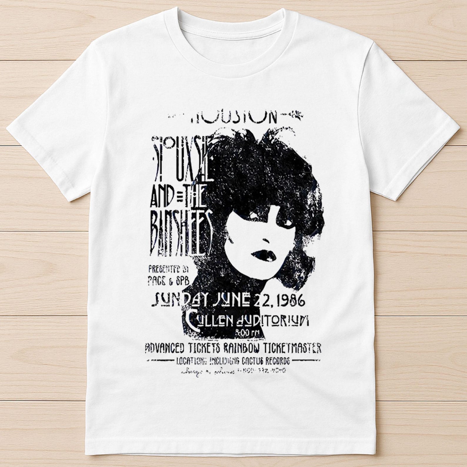 Siouxsie And The Banshees Vintage Poster Vinyl Music Gift Tee T-Shirt 8002 2XL