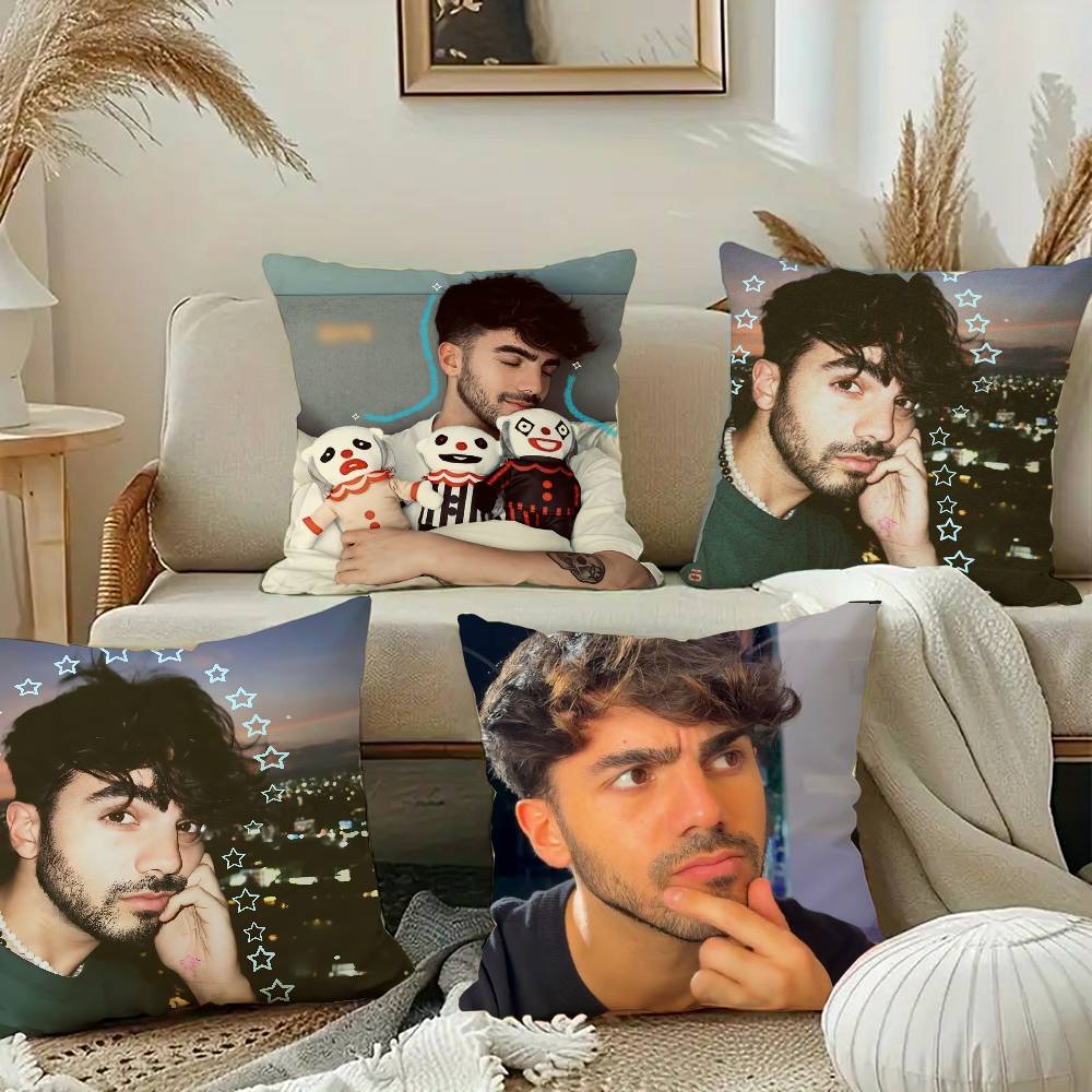 Internet Celebrity Fede V-Vigevani Pillow Case Plush Fabric Soft Pillowcase Double Sided Print Cushion Cover Household Gifts
