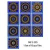 10Pcs DIY Blue Mandala Wall Stickers Imitation Brick Bedroom Decoration Waterproof Self Adhesive Tile Wallpaper Kitchen Cupboard Decor