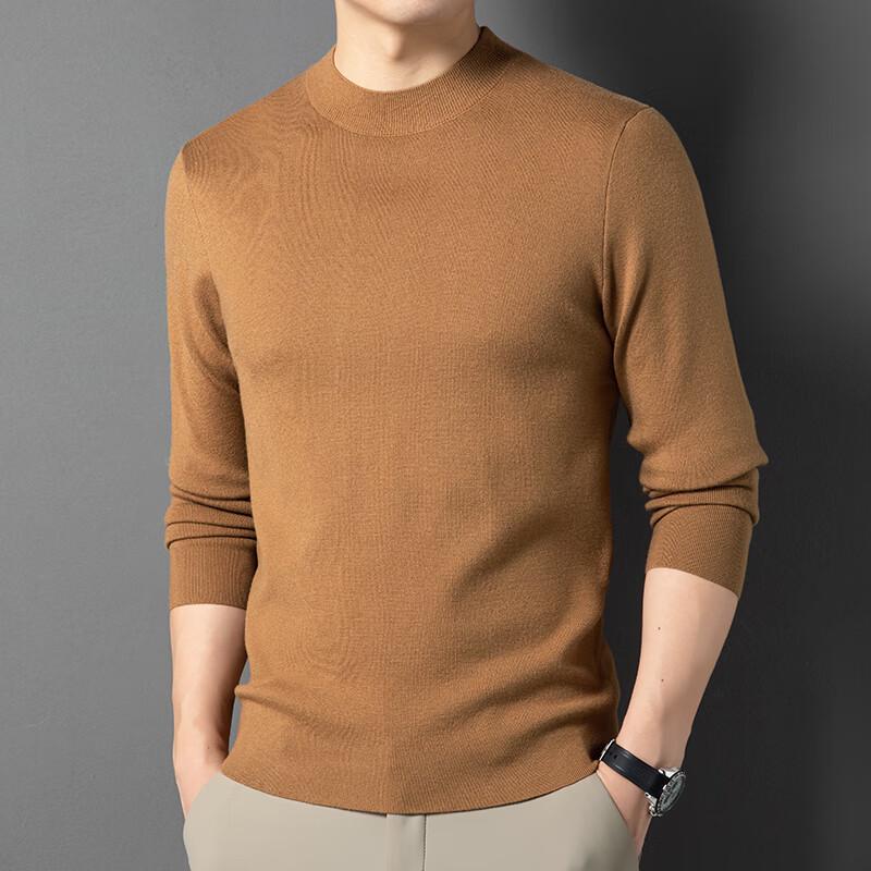Men's Semi-High Collar Pullover Knitted Sweater FXT5200