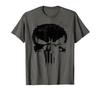 Marvel Punisher Black Paint Splatter Skull Graphic T-Shirt Tee