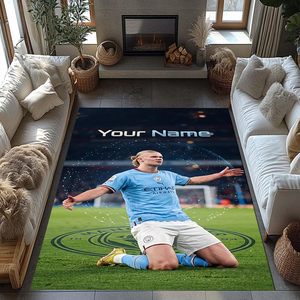 Haaland Personalized Text Carpet Perfect For Bedrooms Kitchen Outdoor Foyer Antislip Carpet Decorate Offices Perfect Gift For Friends Family