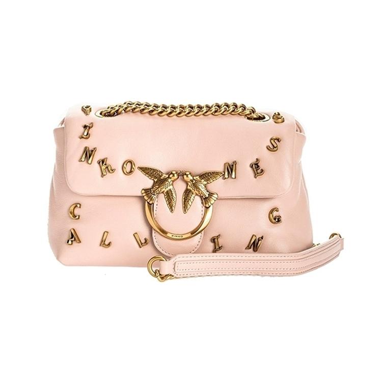 

Новая розовая сумка PINKO Puff из овчины с птицей, сумка-ласточка, сумка через плечо, мини-сумка на плечо для женщин, розовая 1P2257-Y6YV-O81 22.1*9.9*15.0CM