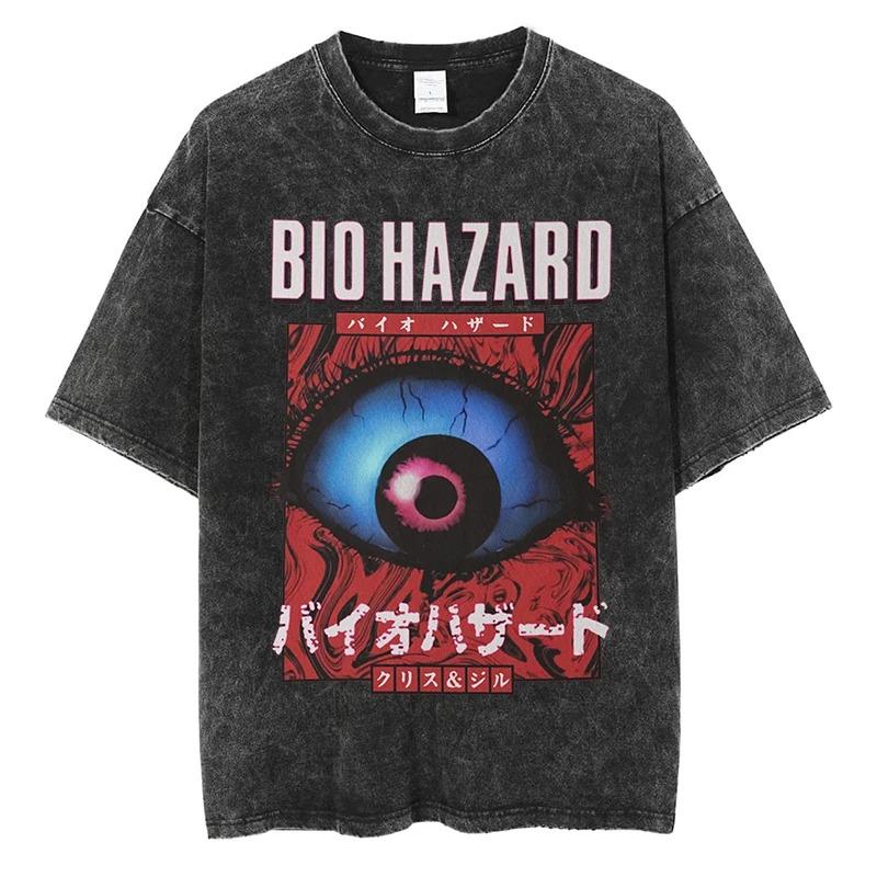Tričko Silent Hill Biohazard Survival Horror Parasite Eve Grafika Očí Pánské Dámské Streetwear Bavlna Oversized Krátký Rukáv