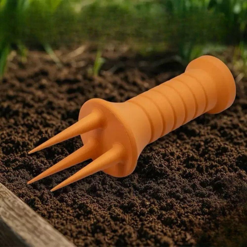 2pcs Ergonomic Hand Tiller Manual Gardening Digging Fork Manual Cultivator  Plant Growth Support