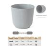 Nordic Thickened Lazy Desktop Vertical Stripe Round Pot: Phalaenopsis & Tiger Pothos Plastic Hydroponic Anti-Ceramic Flower Pot