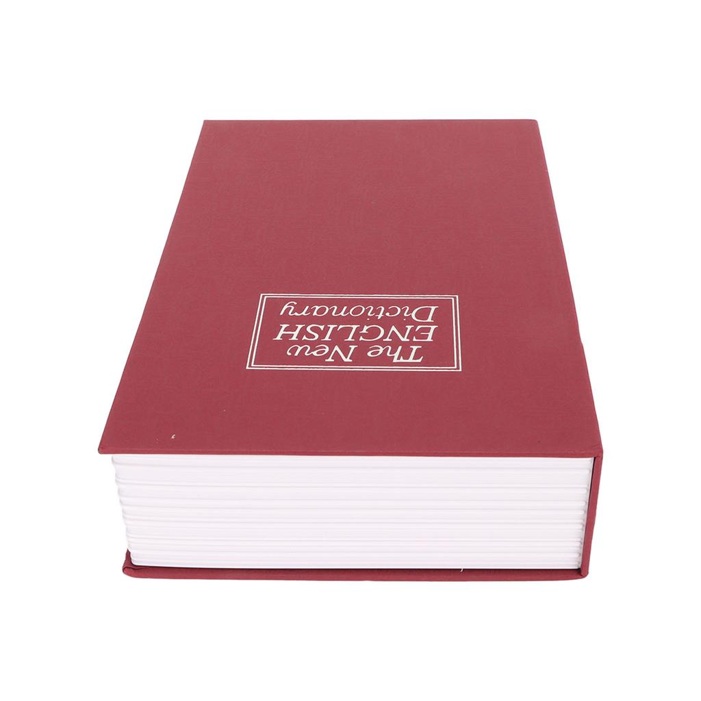 Book Safe Small Diversion Book Safe Storage Lock Box Money Coins Cards Hiding Box with Combination Lock Red
