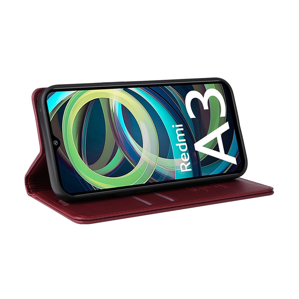 YIKATU YK-001 For Xiaomi Redmi A3 4G/Poco C61 4G Case Hidden Magnetic Adsorption Leather Phone Cover
