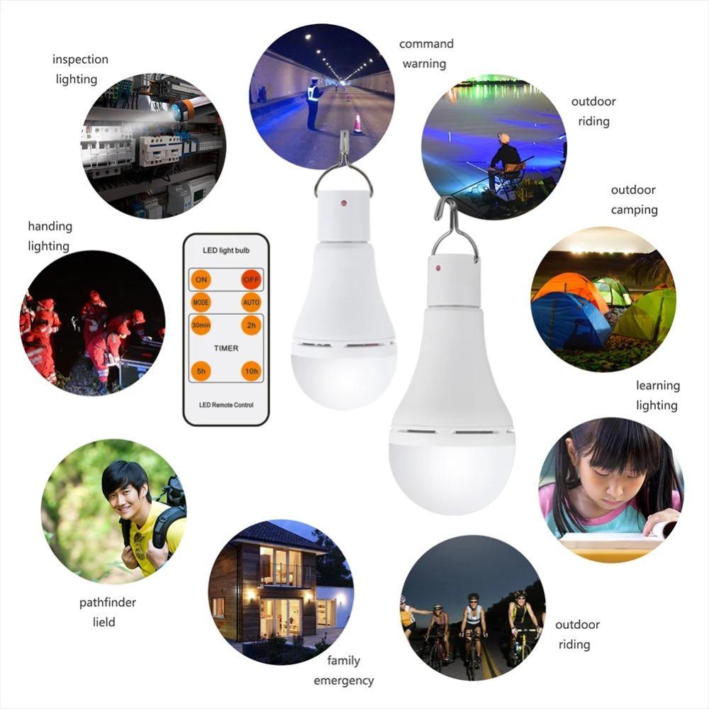 Waterproof Solar Light 7W/9W Solar LED Bulb Light  for Outdoors Camping