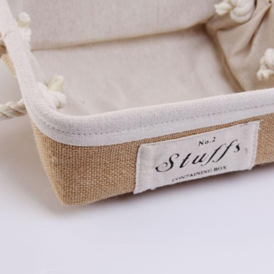 Boho Aufbewahrungskorb Minimalistischer Stoff-Aufbewahrungskorb mit Griffen Schreibtisch-Organizer für Snacks Haarschmuck Schmuck Schlafzimmer Kinderzimmer Wohnzimmer