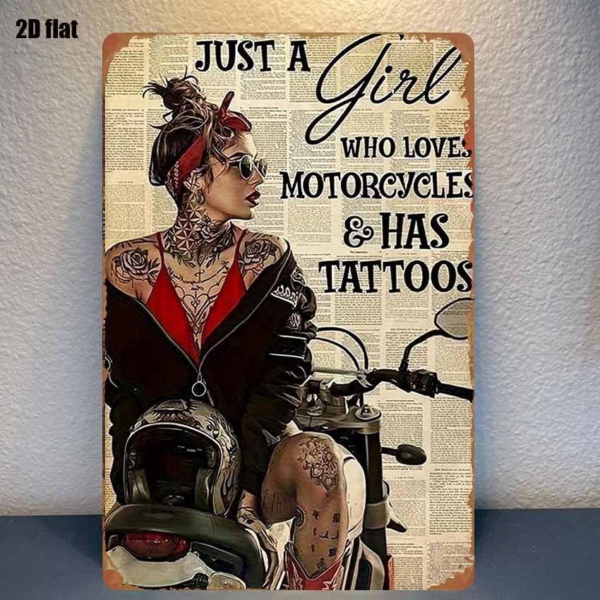 Retro Metal Tin Sign Car Engines & Characters Decor for Garage Man Cave 20x30 Cm