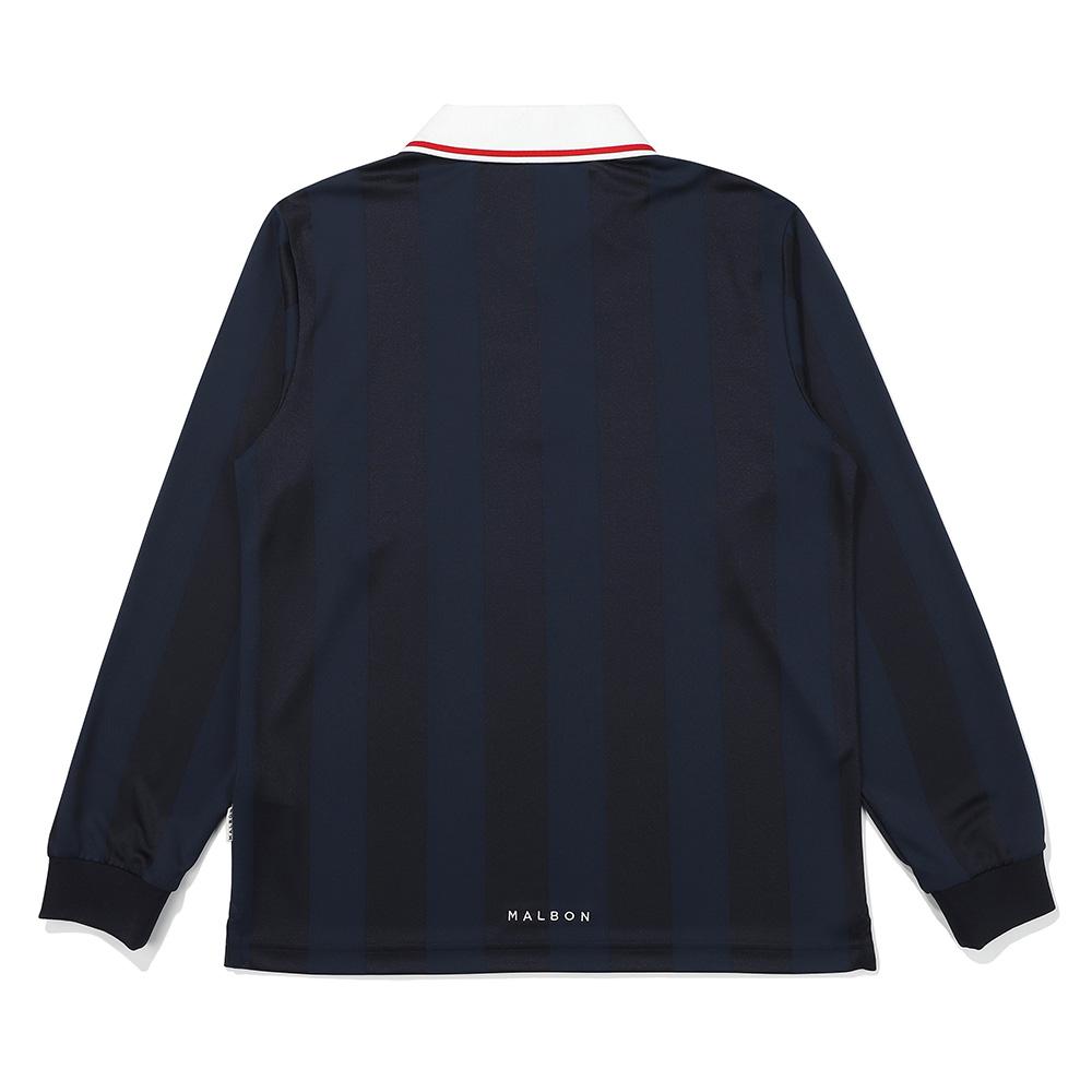 MALBON GOLF Malbon Striped T-Shirt Navy