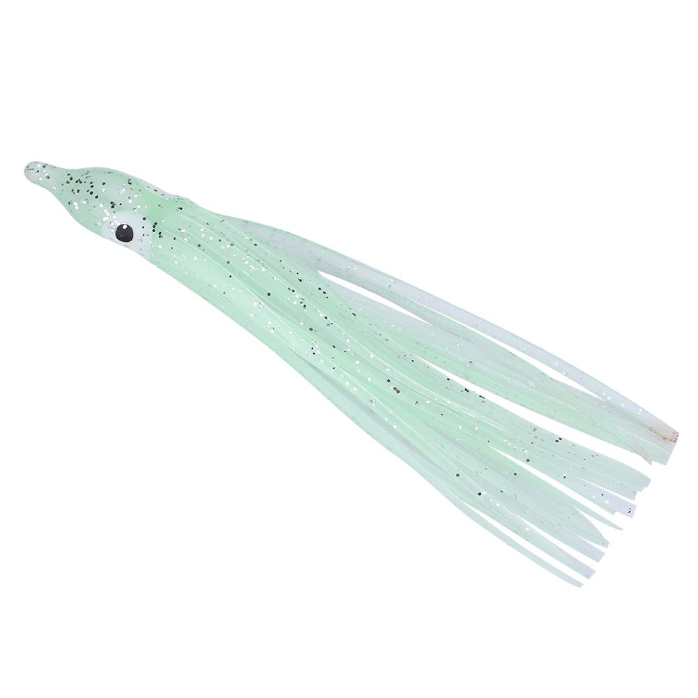 10pcs Bag Mini Size Squid Octopus Shape Fishing Bait Lure Fishing Tackle Tools Luminous White