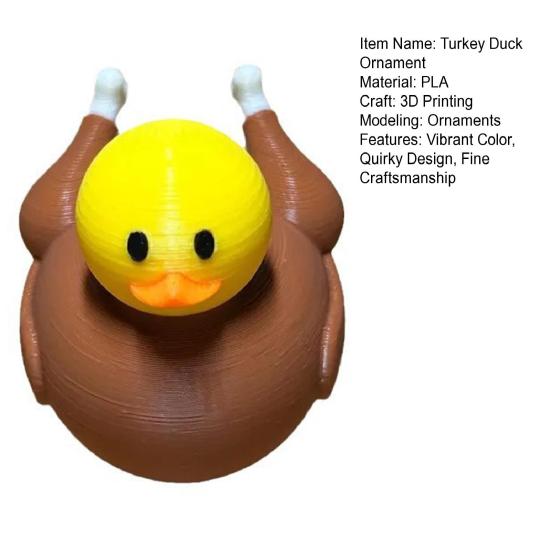Thanksgiving Mini Turkey Duck Figurine Bright Color Resin Statue Bulk Decor Autumn Harvest Day