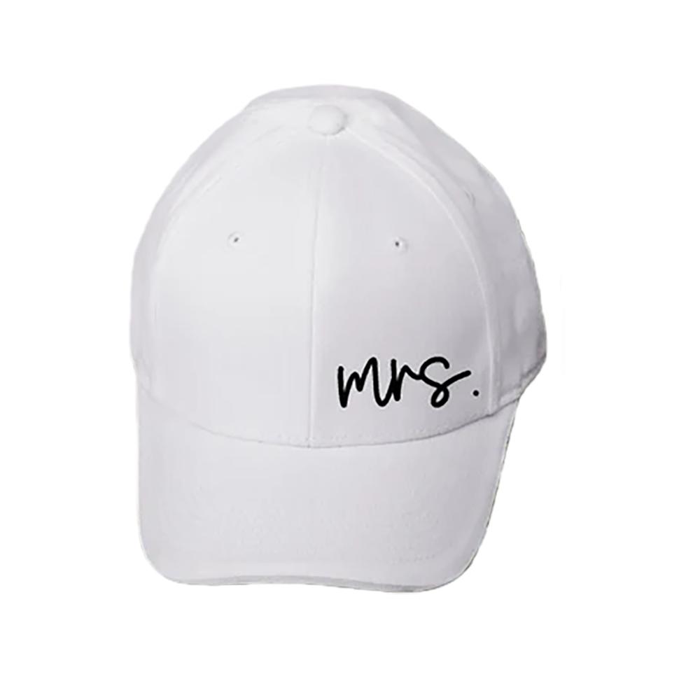 

Mr. and Mrs. Cursive Dad Hats Newlywed Couple Wedding Honeymoon Baseball Caps Bridal Shower Bachelorette Beach Pool Party Hat 1pcs20x19x12cm