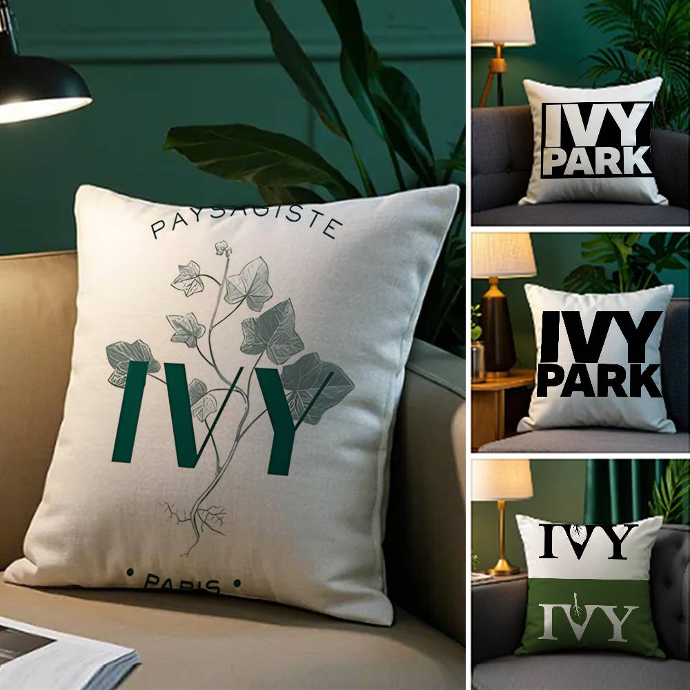 Logo Ivy Park-P Pillow Case Silky Elegant Comfort Sofa Bed  Invisible Zipper Beach Pillowcase
