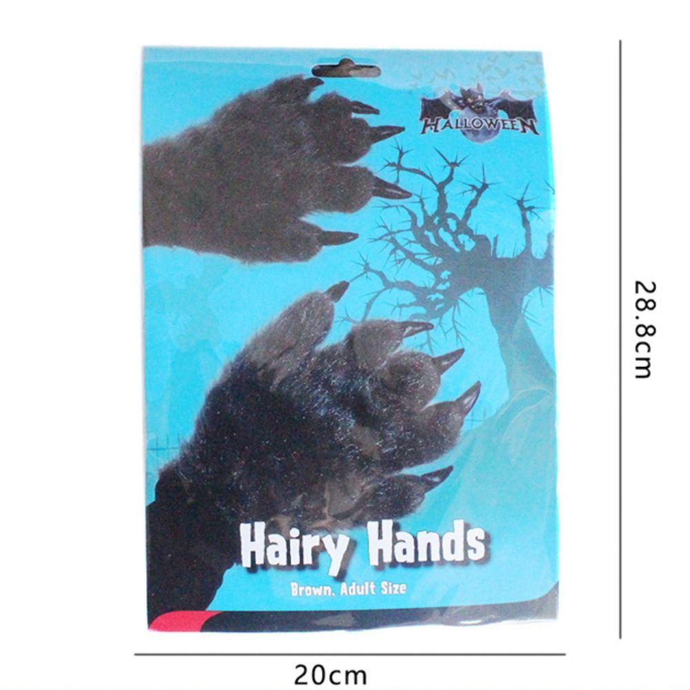 Wolfskralle Halloween Werwolf Handschuhe Polyester Wolfskralle Hände Tierhandschuhe Cosplay