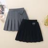 Girls' Skirt Pleated Skirt 2024 Spring and Autumn New Style Medium and Large Children's Solid Color Skirt Children's Versatile Jk Skirt Autumn