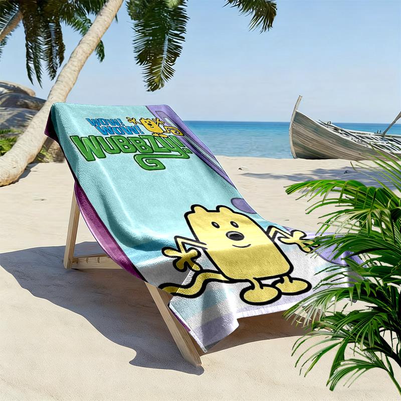 Wubbzy 2D Flat Print Beach Towel, Large Soft Quick Dry Towel for Beach Camping Swimming.NSTJ0928356