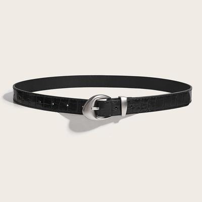 High-End Crocodile Pattern Red Thin Belt For Women 2025  Niche  Belt For Skirts And Jeans