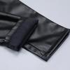 Men Slim Fit Korean Style Pu Leather Motorcycle Casual Long Pants
