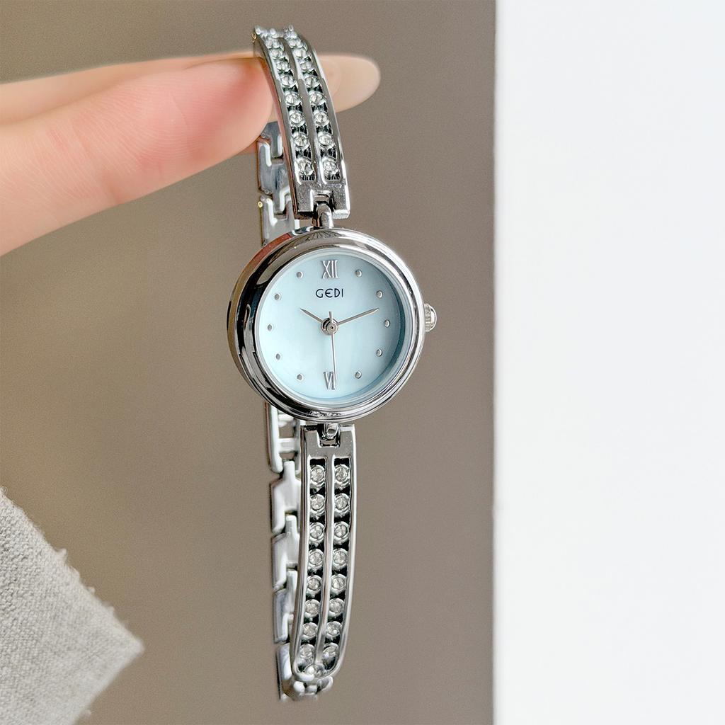 Watches for Women Compact bracelet Round Shell Dial Stainless Steel Wristwatch Elegant Ladies Quartz Watch Dress Clock Gifts