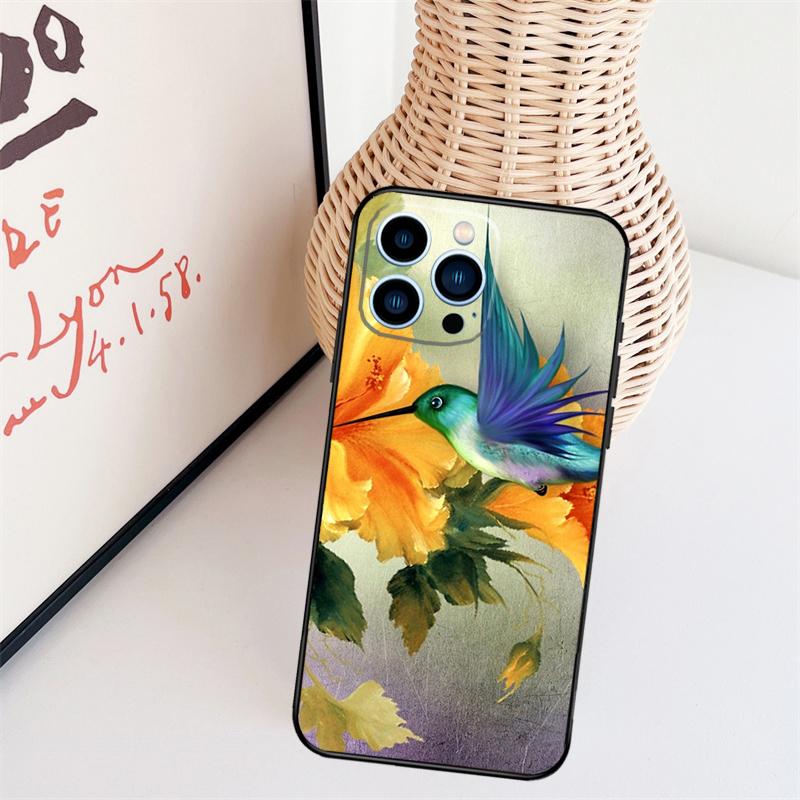 Hummingbird Phone Case For iPhone 17 Pro Max 14 13 12 11 15 16 Pro Max mini 15 16 Plus 16e Back Cover