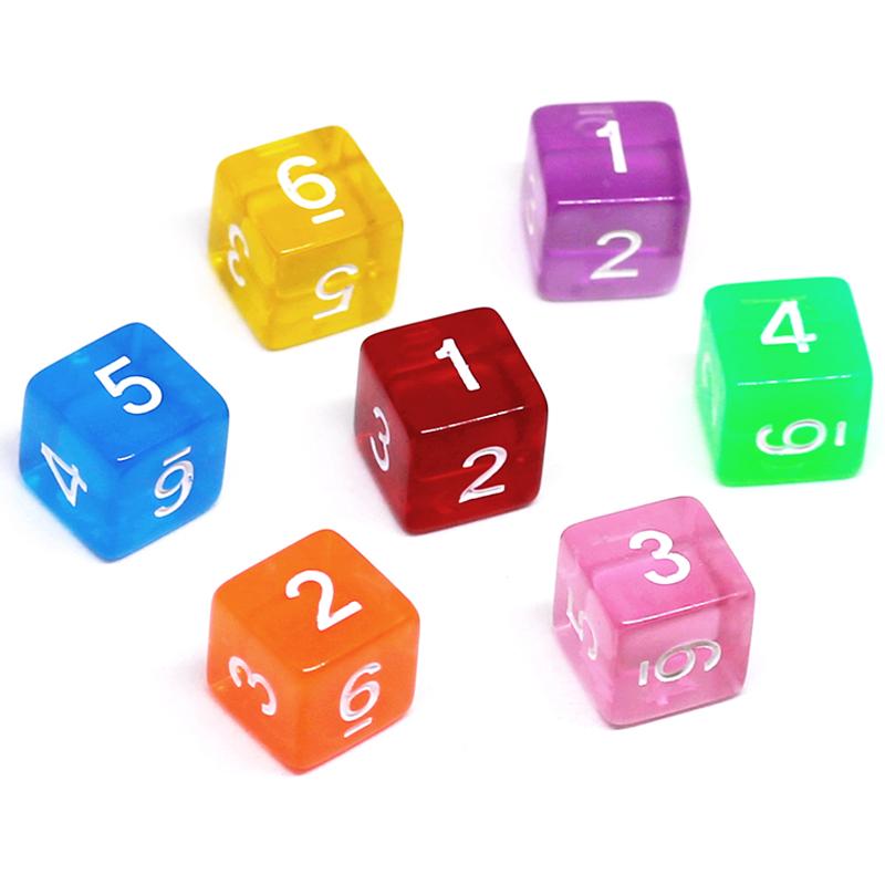 10Pcs Transparent Dice With Numbers Ideal Gift For Children Early Development Toys For Learning Activities Math Educational
