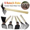 Gardening Spade Five-tooth Small Shovel Bonsai Soil Digging Rake Planting Vegetable Flower Pot Hand Tools Garden Weeding Shovel