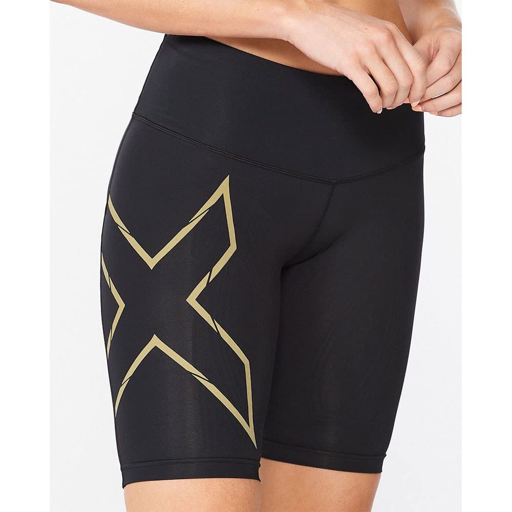 2XU Times MCS Run Comp Large (Two You) Women's Shorts, Black/Green,