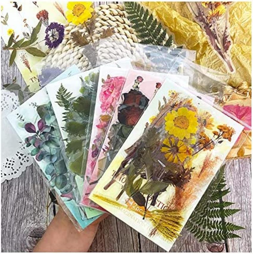 Plant Flower Floral Decorative Journaling Supplies Big Size Transparent Waterproof Cottagecore Stickers DIY Sticker 5 Styles