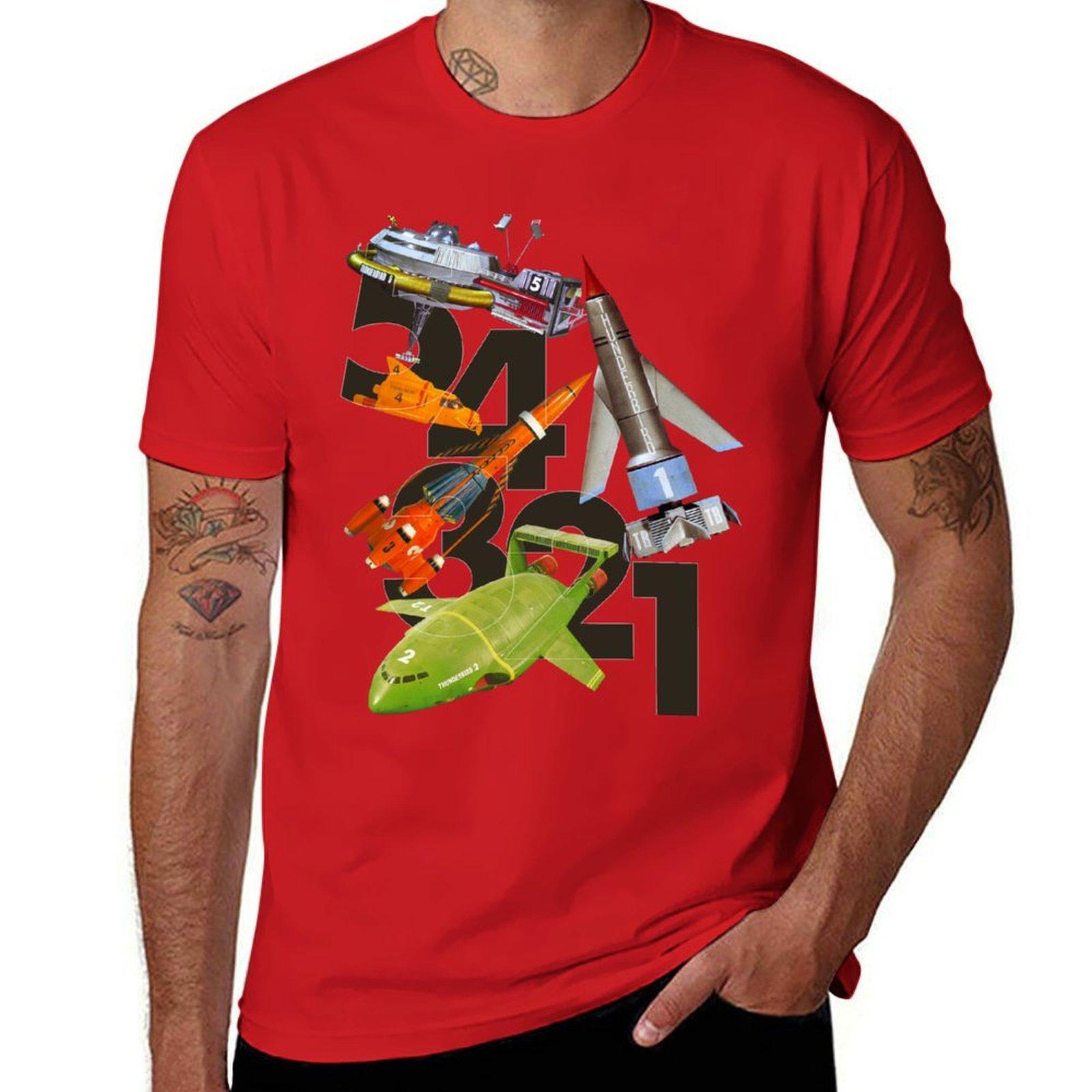 

5! 4! 3! 2! 1! THUNDERBIRDS Classic The Thunderbirds POP ART T-Shirt blanks oversized t shirt men 2XL