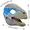 Dino Mask with Moving Jaw, Eye-catching Latex Dinosaur Dress Up Mask, Halloween Dinosaur Party Masquerade Mask