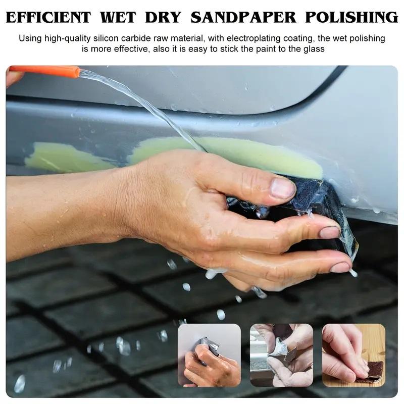 10Pcs Sandpaper Wet Dry Sanding Sheets Abrasive Sander Paper For Wood Furniture Finishing Metal Sanding Automotive Polishing