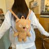 Plush Bear Itabag Backpack For Women With Zipper Closure And Inner Pocket For Daily Use
