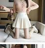 Women's High-Waist Pleated Wool Skirt - Spicy American Style for Autumn/Winter