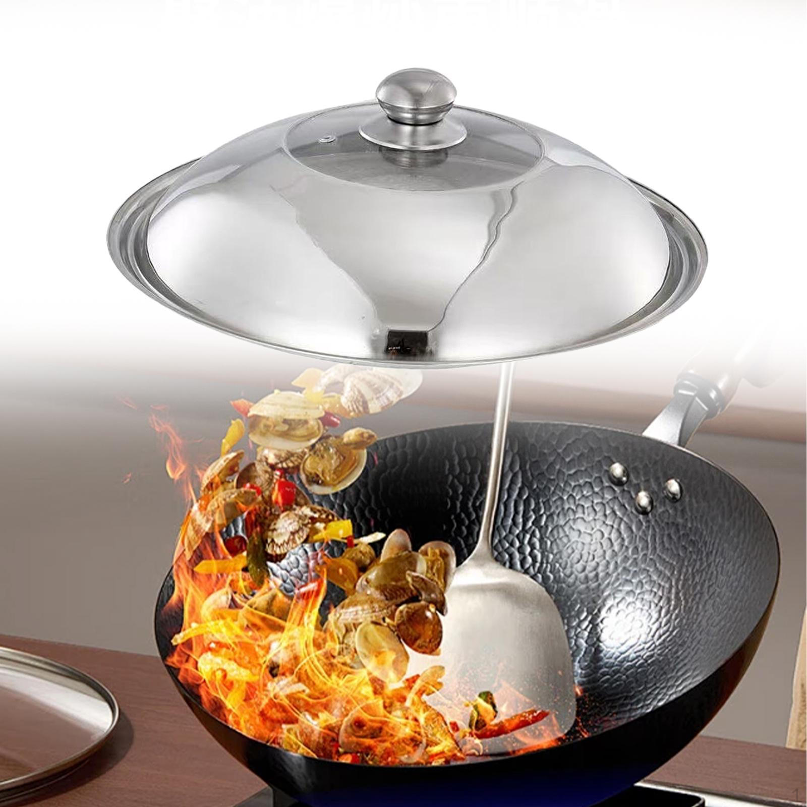 

Круглая крышка для сковороды, кастрюля, антипригарная, нержавеющая крышка для жарки, посуда для домашнего использования Knob Handle