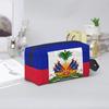 Haitian Flag Print Makeup Bag Cosmetic Bag for Women Large Capacity Make Up Organizer Portable Travel Toiletry Bags Accessories