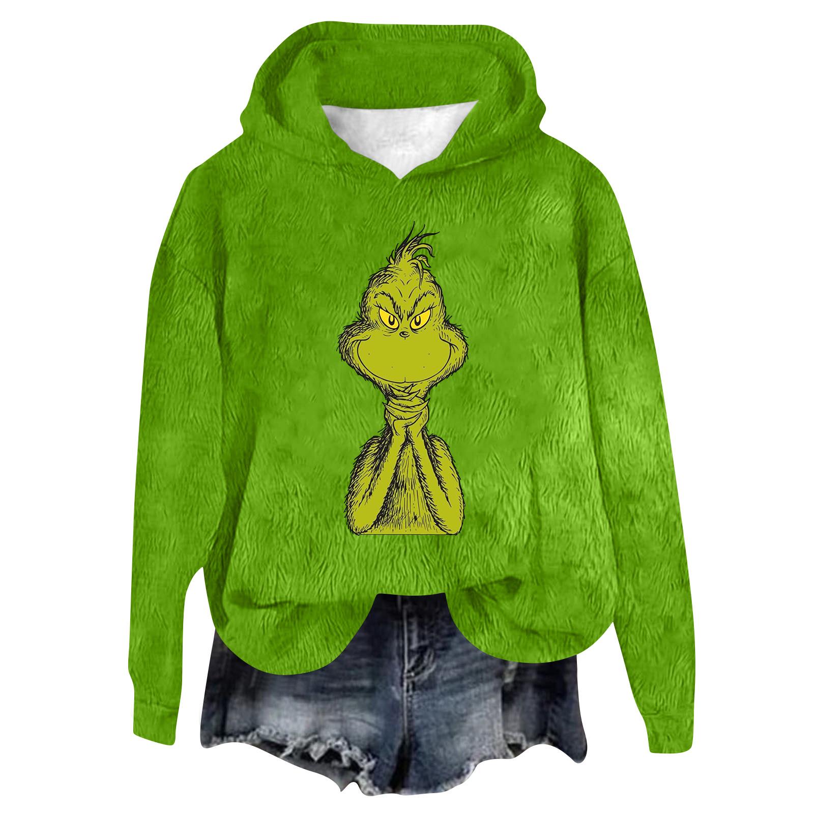 

Женская фланелевая толстовка с капюшоном и длинными рукавами с рождественским принтом M