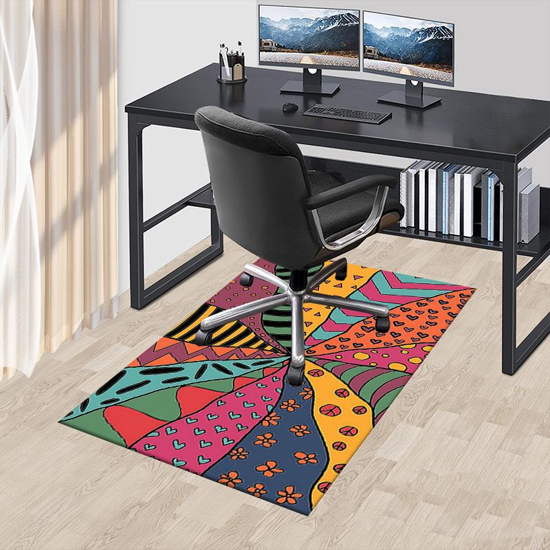 1PC Pattern Shapes Extra Large Non Slip Floor Carpet, Office, Family, Bedroom Large Area Rug Indoor Rugs, Vibrant Colors